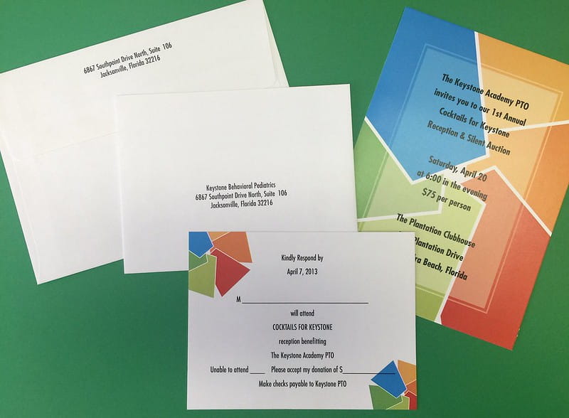 A variety of stationery and invitations